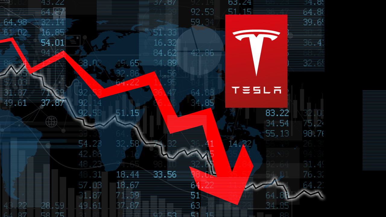 Gráfico descendente de acciones en un monitor financiero.